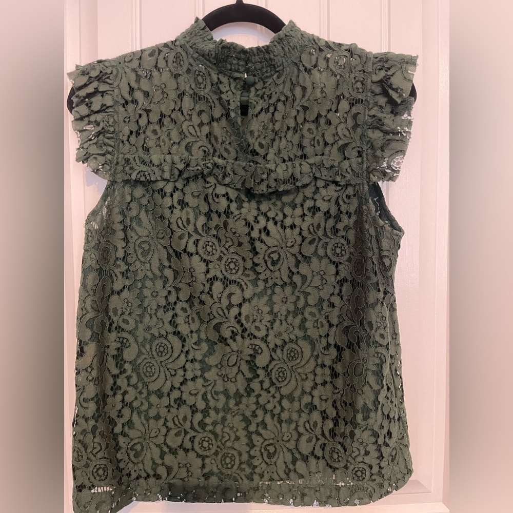 Ann Taylor / Women’s Blouse / Forrest Green - Picture 2 of 3